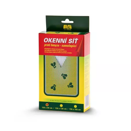 Szúnyogháló, 150x90 cm, ablakra, fehér
