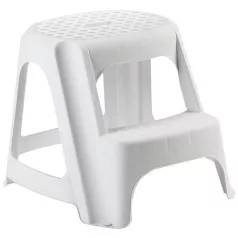 Műanyag fellépő, 2 fok, 40 cm, fehér, orr. 150 kg