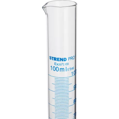 Henger Strend Pro, 100 ml, mérőhenger, üveg