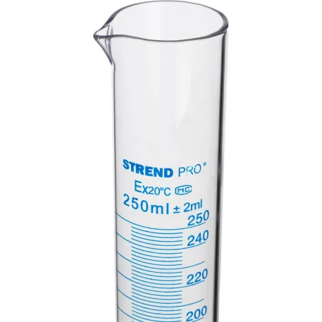 Henger Strend Pro, 250 ml, mérőhenger, üveg