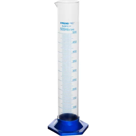 Henger Strend Pro, 500 ml, mérőhenger, üveg