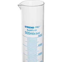 Henger Strend Pro, 500 ml, mérőhenger, üveg