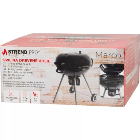 Strend Pro Marco grillsütő, BBQ, faszenes, 58,5x65x85 cm