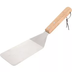   Strend Pro Grill fordító, grillezéshez és sütéshez, fa nyéllel, rozsdamentes acél, 34cm