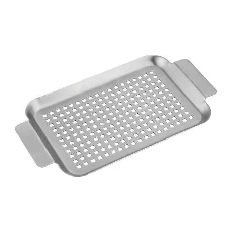 Strend Pro Lyukacsos grilltálca, rozsdamentes acél, 34x18,5x2 cm