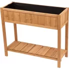 Strend Pro Garden virágágyás, 89x33x76 cm, alsó polccal, fa, magasított, lábakkal