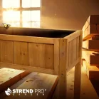 Strend Pro Garden virágágyás, 89x33x76 cm, alsó polccal, fa, magasított, lábakkal