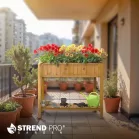 Strend Pro Garden virágágyás, 89x33x76 cm, alsó polccal, fa, magasított, lábakkal
