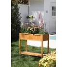 Strend Pro Garden virágágyás, 89x33x76 cm, alsó polccal, fa, magasított, lábakkal