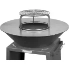 Grill Strend Pro Fiesta, fekete, acél, 75 cm átmérőjű, tűztérrel