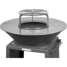   Grill Strend Pro Fiesta, fekete, acél, 75 cm átmérőjű, tűztérrel