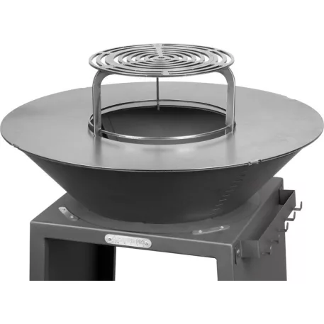 Grill Strend Pro Fiesta, fekete, acél, 75 cm átmérőjű, tűztérrel