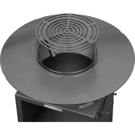 Grill Strend Pro Fiesta, fekete, acél, 75 cm átmérőjű, tűztérrel