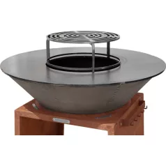   Strend Pro Grill Fiesta, rozsdabarna bevonatú, acél, 100 cm átmérőjű, tűztérrel