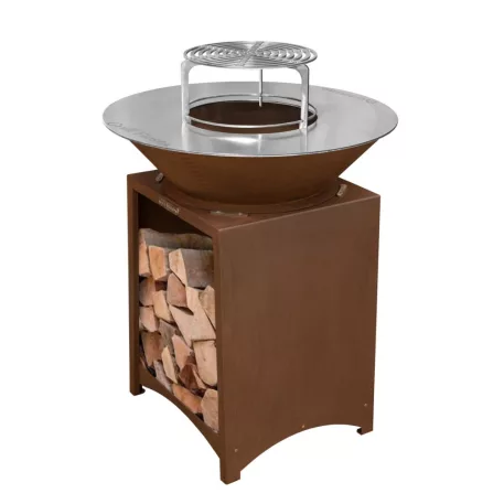 Strend Pro Grill Fiesta, rozsdabarna bevonatú, acél, 100 cm átmérőjű, tűztérrel