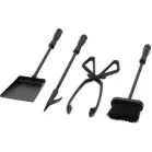 Kandaló Szett, 4 darabos, Fekete, 60 cm