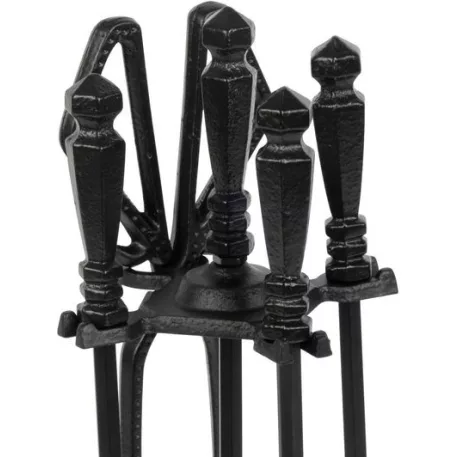 Kandaló Szett, 4 darabos, Fekete, 60 cm