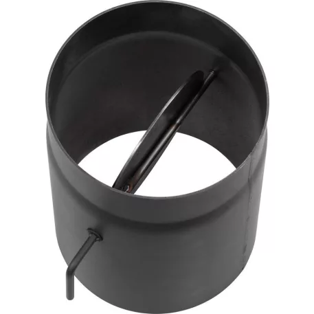 Kályhacső Hs K0250/120/1,5 mm, Csappantyúval, Rövid Rúddal