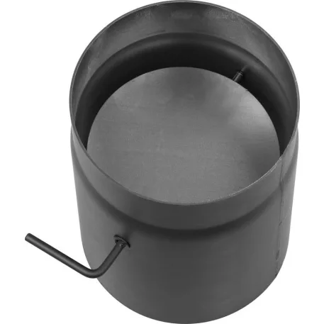 Kályhacső Hs K0250/120/1,5 mm, Csappantyúval, Rövid Rúddal