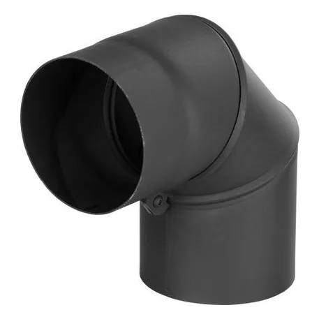 Füstcső Könyök, Hs.Ex 90/130 /1,5 mm, Állítható Szög