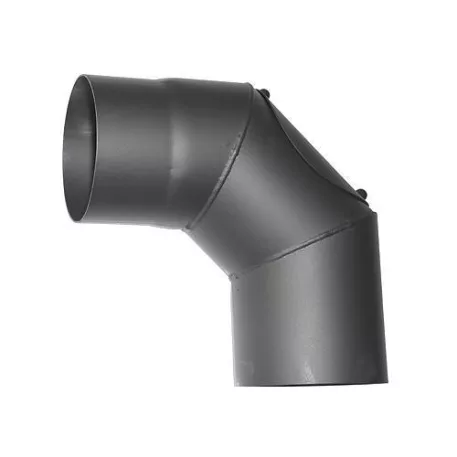 Füstcső Könyök Hs.Co 90/130 /1,5 mm, Tisztító Lyukkal