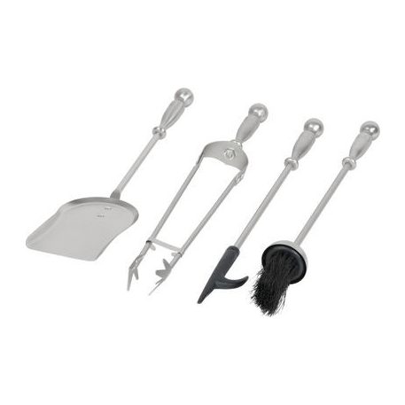 Kandalló Tisztító Készlet, Homefire Ft53S, 4 Részes, Nikkeles, 53 cm