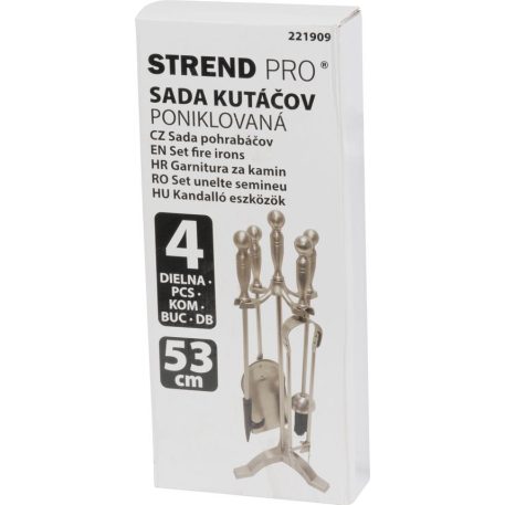 Kandalló Tisztító Készlet, Homefire Ft53S, 4 Részes, Nikkeles, 53 cm