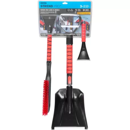 Strend Pro készlet autóhoz, teleszkópos lapát, kaparó, seprű