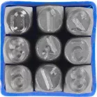 Számbeütő 9 db 8 mm (Számok 1 - 9)