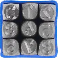Számbeütő 9 db 8 mm (Számok 1 - 9)
