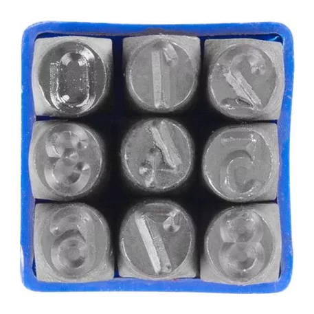 Számbeütő 9 db 8 mm (Számok 1 - 9)