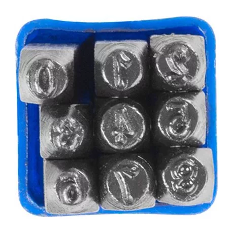 Számbeütő 9 db 4 mm (Számok 1 - 9)