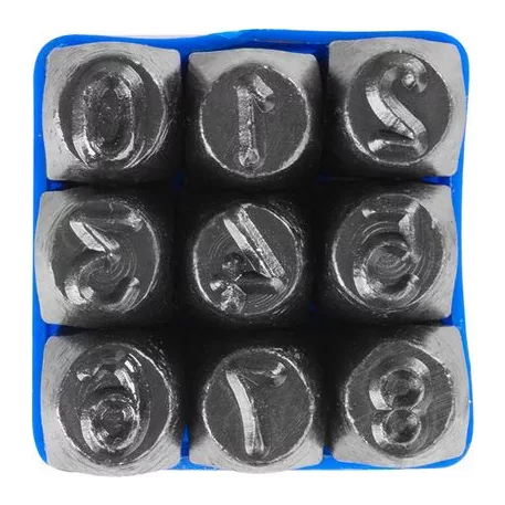 Számbeütő 9 db 10 mm (Számok 1 - 9)