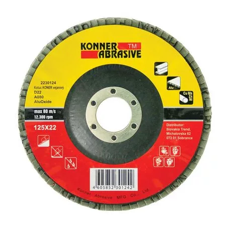 Vágókorong Koner 115x22 mm, A100, Aluoxid, Fogazott
