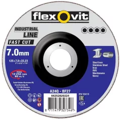   Acél vágótárcsa flexOvit Industrial Line Fast Cut, 125x7.0x22.2 mm, A24Q-BF27