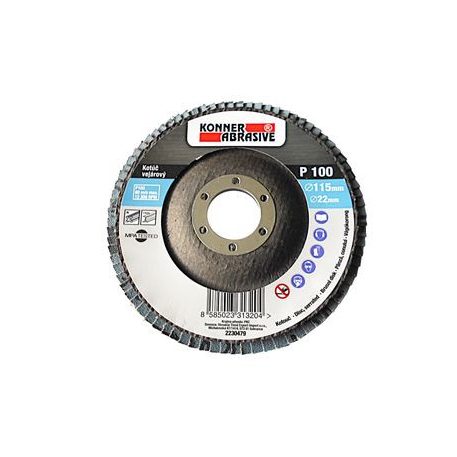 KONER csiszolókorong 260 125x22 mm, A080, cirkónium, fogazott, rozsdamentes acél