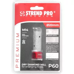  Strend Pro Premium gyémánt furatmaró, DM618, M14, 20 mm, G60