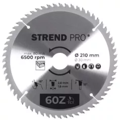 Strend Pro TCT 210 x 2,6 x 30/20 mm 60T, körfűrészlap