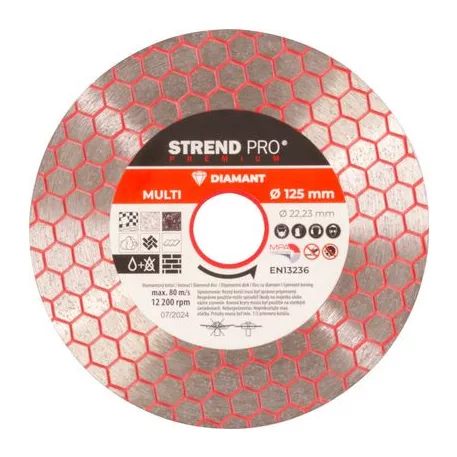 Gyémánt vágókorong Strend Pro Premium, 125 mm