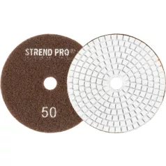   Strend Pro Premium P50 tárcsa, 100 mm, polírozó, gyémánt, tépőzáras, nedves polírozó és csiszoló