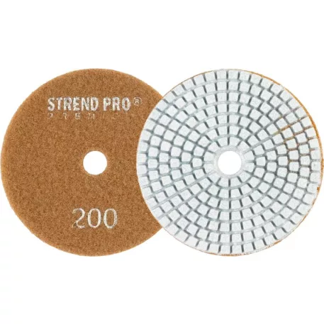 Strend Pro Premium P200 tárcsa, 100 mm, polírozó, gyémánt, tépőzáras, nedves polírozó és csiszolókorong