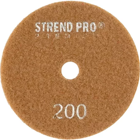 Strend Pro Premium P200 tárcsa, 100 mm, polírozó, gyémánt, tépőzáras, nedves polírozó és csiszolókorong