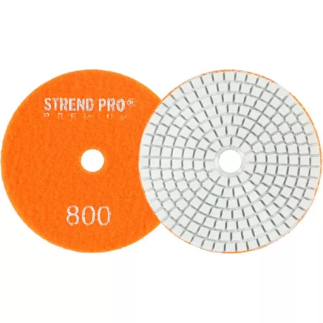 Strend Pro Premium P800 tárcsa, 100 mm, polírozó, gyémánt, tépőzáras, nedves polírozó és csiszolókorong