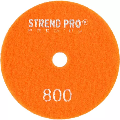 Strend Pro Premium P800 tárcsa, 100 mm, polírozó, gyémánt, tépőzáras, nedves polírozó és csiszolókorong