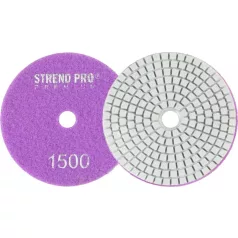   Strend Pro Premium P1500 tárcsa, 100 mm, polírozó, gyémánt, tépőzáras, nedves polírozó és csiszolókorong