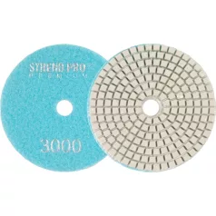   Strend Pro Premium P3000 tárcsa, 100 mm, polírozó, gyémánt, tépőzáras, nedves polírozó és csiszolókorong