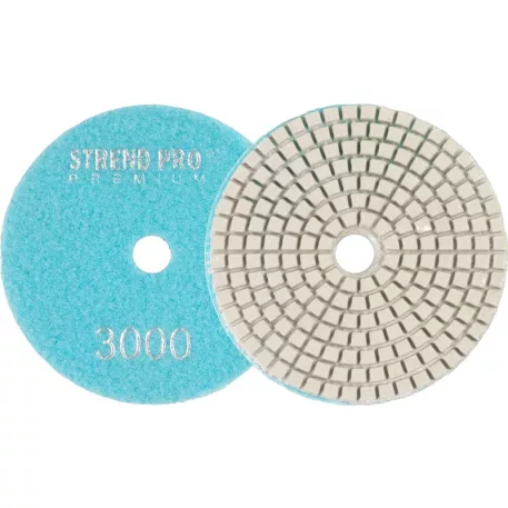 Strend Pro Premium P3000 tárcsa, 100 mm, polírozó, gyémánt, tépőzáras, nedves polírozó és csiszolókorong