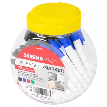 Jelölőfilc Strend Pro, piros/fekete/zöld/kék