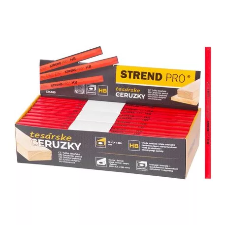 Strend Pro ácsceruza, 250 mm, fekete ceruzabél, szögletes