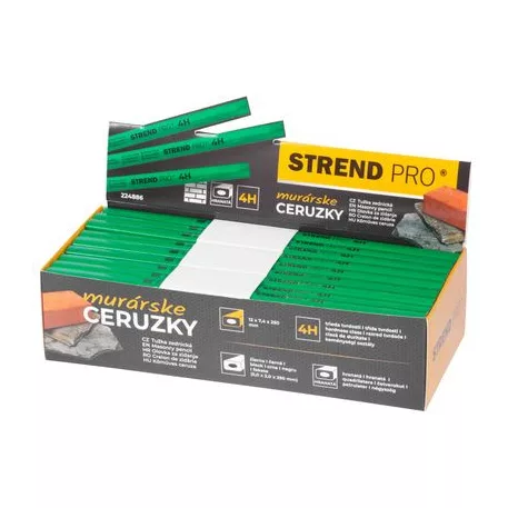 Strend Pro ceruza kőre, 250 mm, fekete ceruzabél, szögletes
